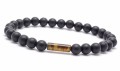 Bransoletka męska z kamieni onyks tygrysie oko czarna