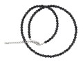 Naszyjnik damski choker drobny agat czarny stal