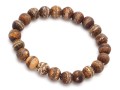 Bransoletka męska z kamieni agat tybetański brązowy