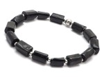 Bransoletka męska z kamieni turmalin czarny ts03