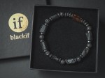 Bransoletka męska czarny turmalin tsl07