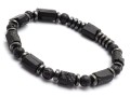 Bransoletka męska z kamieni lawa turmalin hematyt