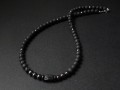 Naszyjnik męski lawa turmalin hematyt krótki czarny
