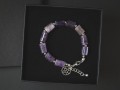 Bransoletka damska ametyst stal chirurgiczna