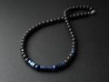 Naszyjnik męski lawa wulkaniczna lapis lazuli jaspis czarny