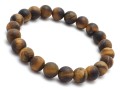 Bransoletka męska z kamieni tygrysie oko brązowa