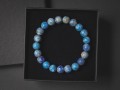 Bransoletka męska z kamieni lapis lazuli niebieska