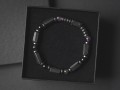 Bransoletka męska z kamieni turmalin obsydian ametyst