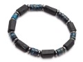 Bransoletka męska z kamieni turmalin czarny jaspis