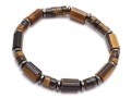 Bransoletka męska z kamieni tygrysie oko hematyt