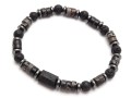 Bransoletka męska z kamieni lawa turmalin jaspis hematyt