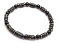 Bransoletka męska z kamieni obsydian turmalin jaspis hematyt