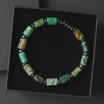 Bransoletka męska z kamieni turkus afrykański hematyt tah01