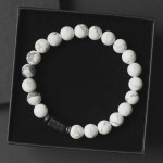 Bransoletka męska z kamieni turmalin howlit hw03