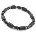 Bransoletka męska z kamieni turmalin czarny jaspis