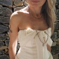 Naszyjnik damski choker delikatny ametyst stal