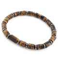 Bransoletka męska z kamieni tygrysie oko hematyt