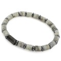 Bransoletka męska z kamieni labradoryt hematyt