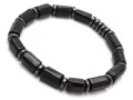 Bransoletka męska z kamieni obsydian hematyt czarny