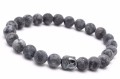 Bransoletka męska z kamieni larvikit hematyt budda szaro grafitowa