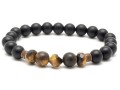 Bransoletka męska onyks tygrysie oko czarna