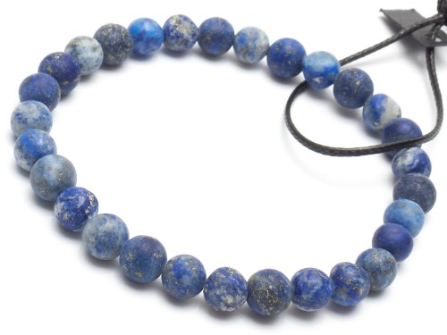 Bransoletka męska z kamieni lapis lazuli niebieska