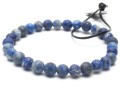 Bransoletka męska z kamieni lapis lazuli niebieska