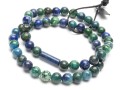 Zestaw bransoletek męskich chryzokola niebiesko zielona