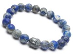 Bransoletka męska lapis lazuli hematyt budda l904