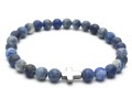 Bransoletka męska z kamieni lapis lazuli niebieska hematyt krzyż