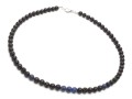 Biżuteria męska z koralików lawy i lapis lazuli na szyję