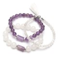 Bransoletka z kamieniami ametystu dla modnej kobiety