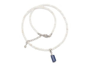 Naszyjnik damski choker drobny kamień księżycowy lapis lazuli ka09