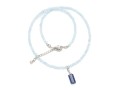 Naszyjnik damski choker drobny akwamaryn lapis lazuli stal chirurgiczna