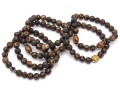 Bransoletka męska z kamieni agat tybetański brązowy